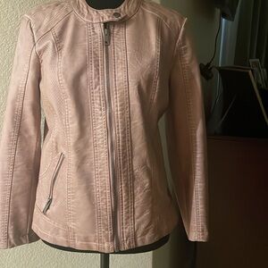 Women's Pink Leather Jacket